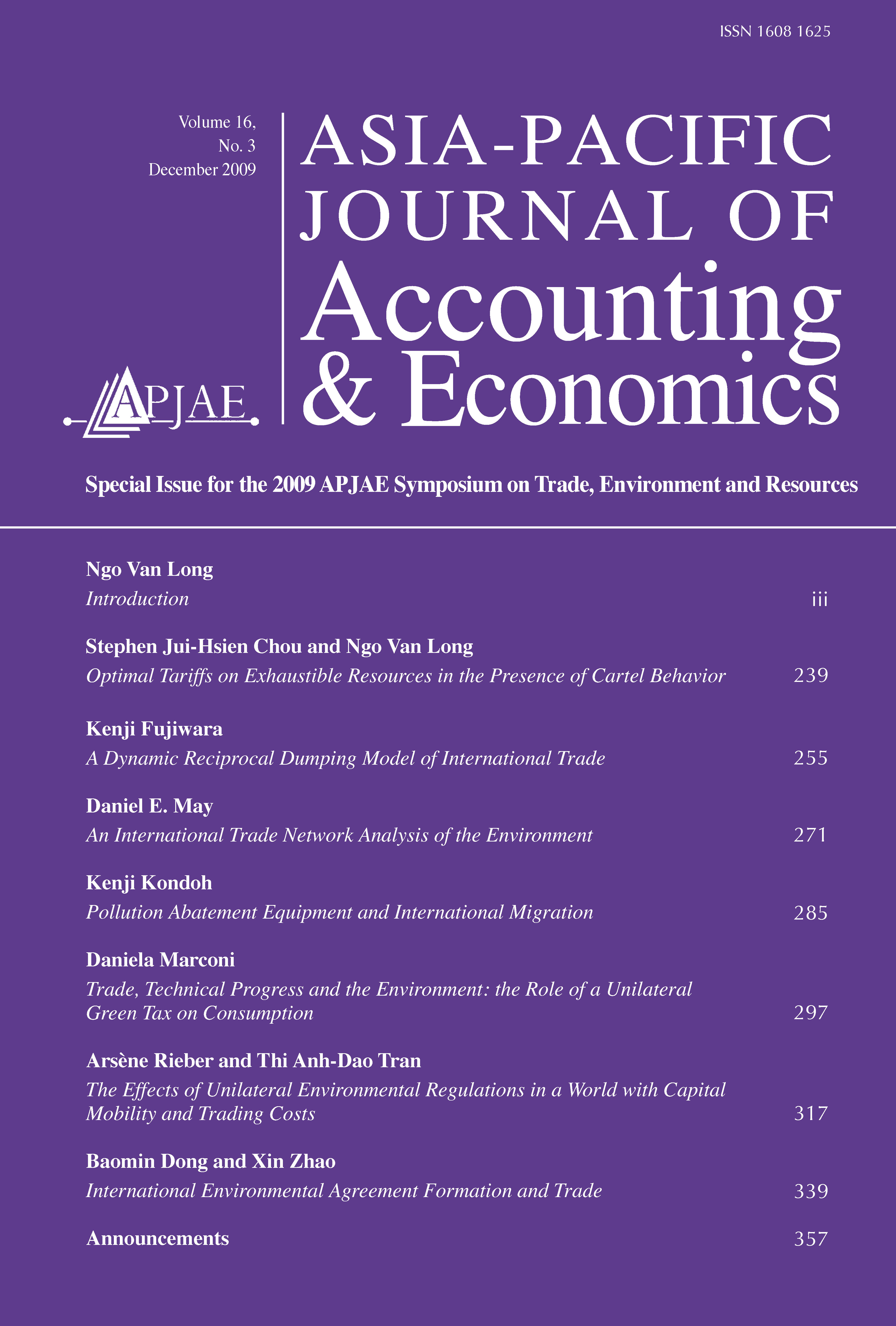 journal of economic research journal of economic research