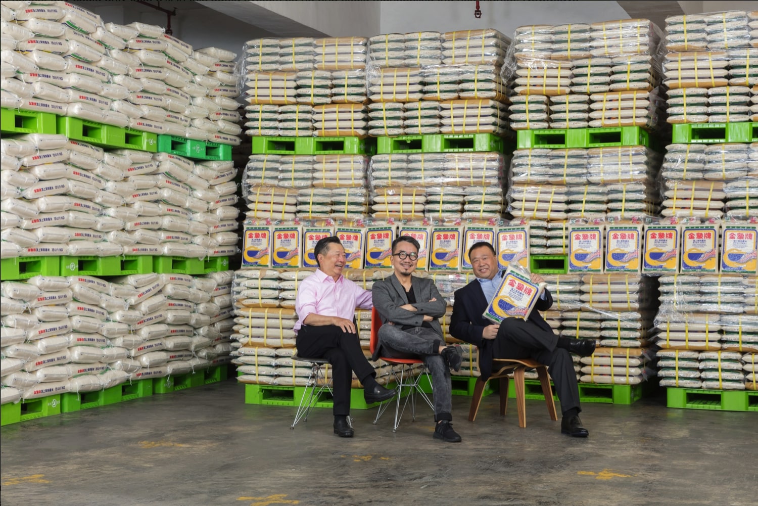 Chairman of Golden Resources Laurent Lam, David Lo and Anthony Lam