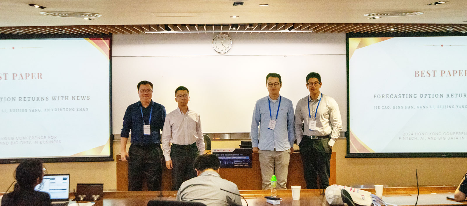 "Best Paper Award": Professor Bing Han from the University of Toronto (second from the left)
