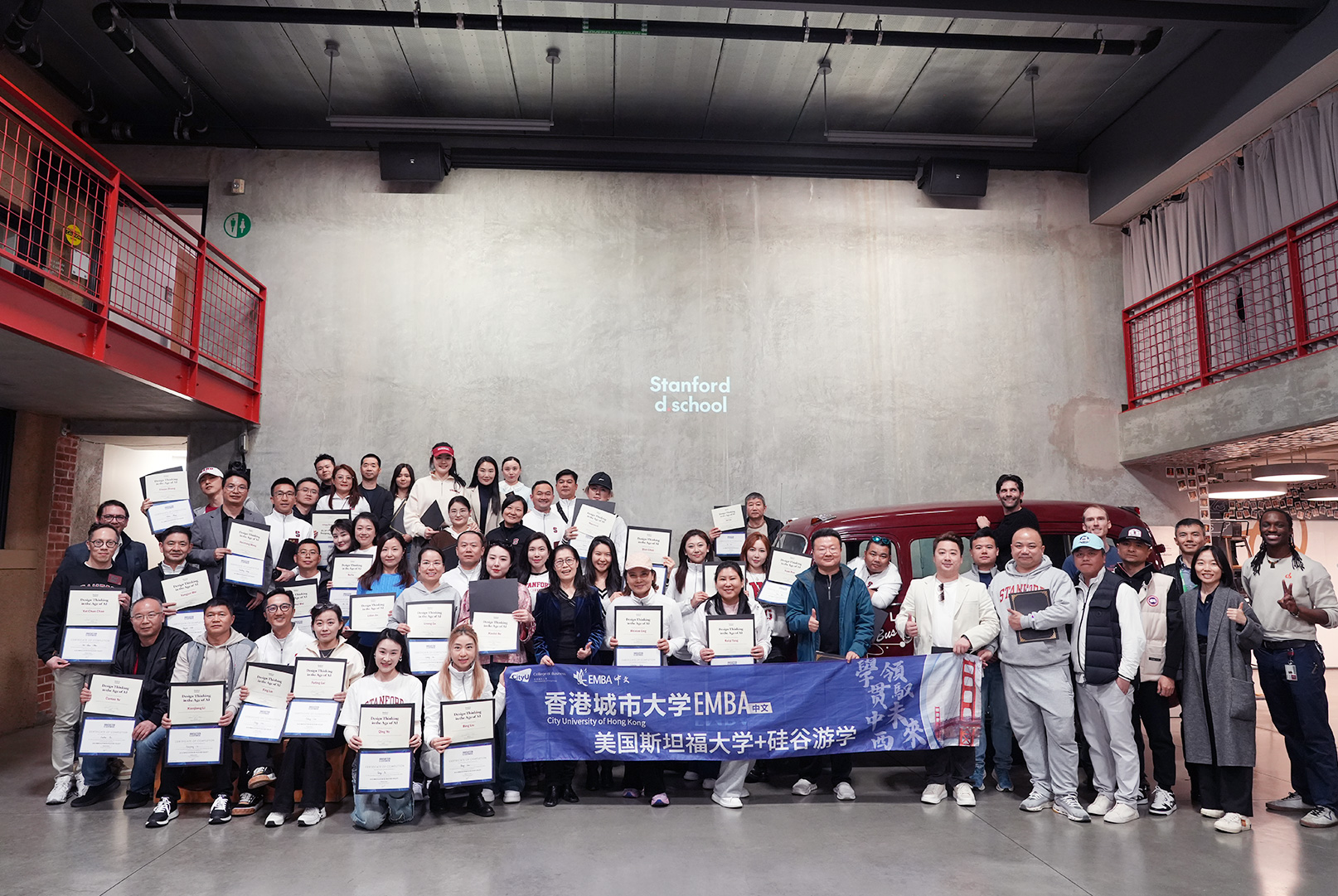 Students receive their study tour certificates at Stanford—marking not just a ceremony, but a defining milestone in their journey of learning and discovery.