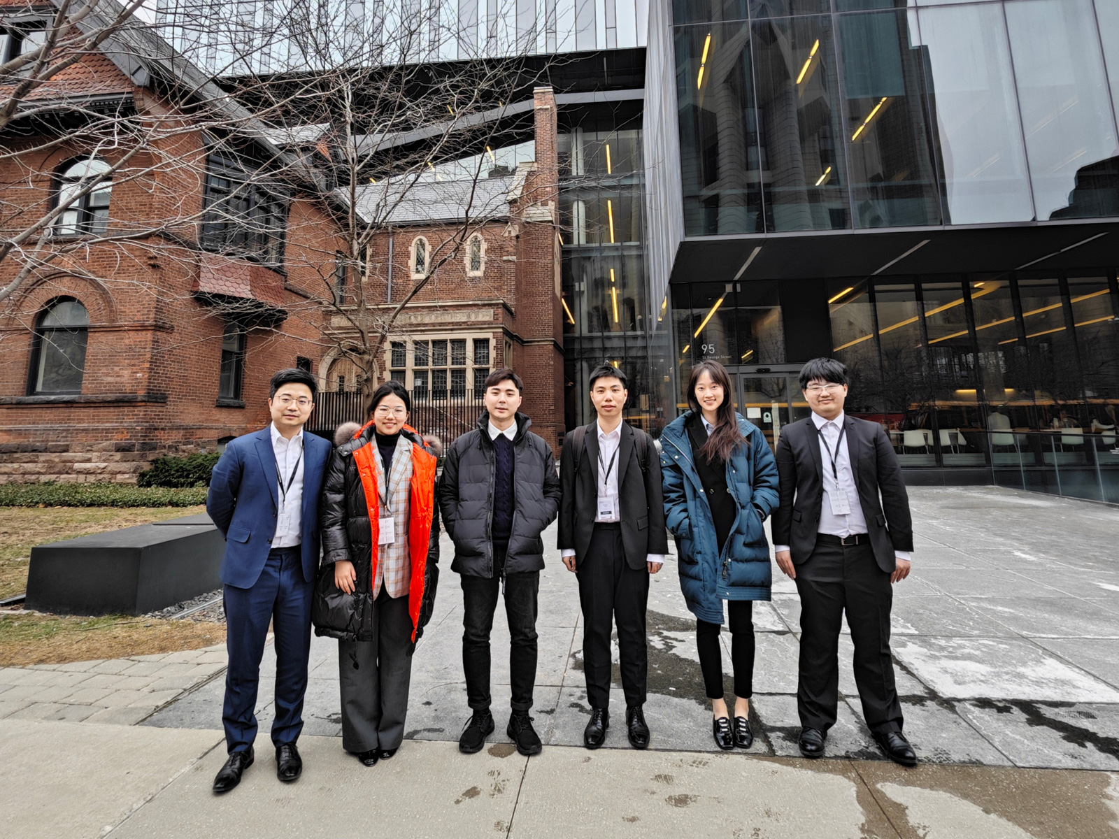 (From left) The coach Professor Jintao Du and team members Sunny Zhang, Polo Tai, Walter Wei, Silvia Han and Charles Wong