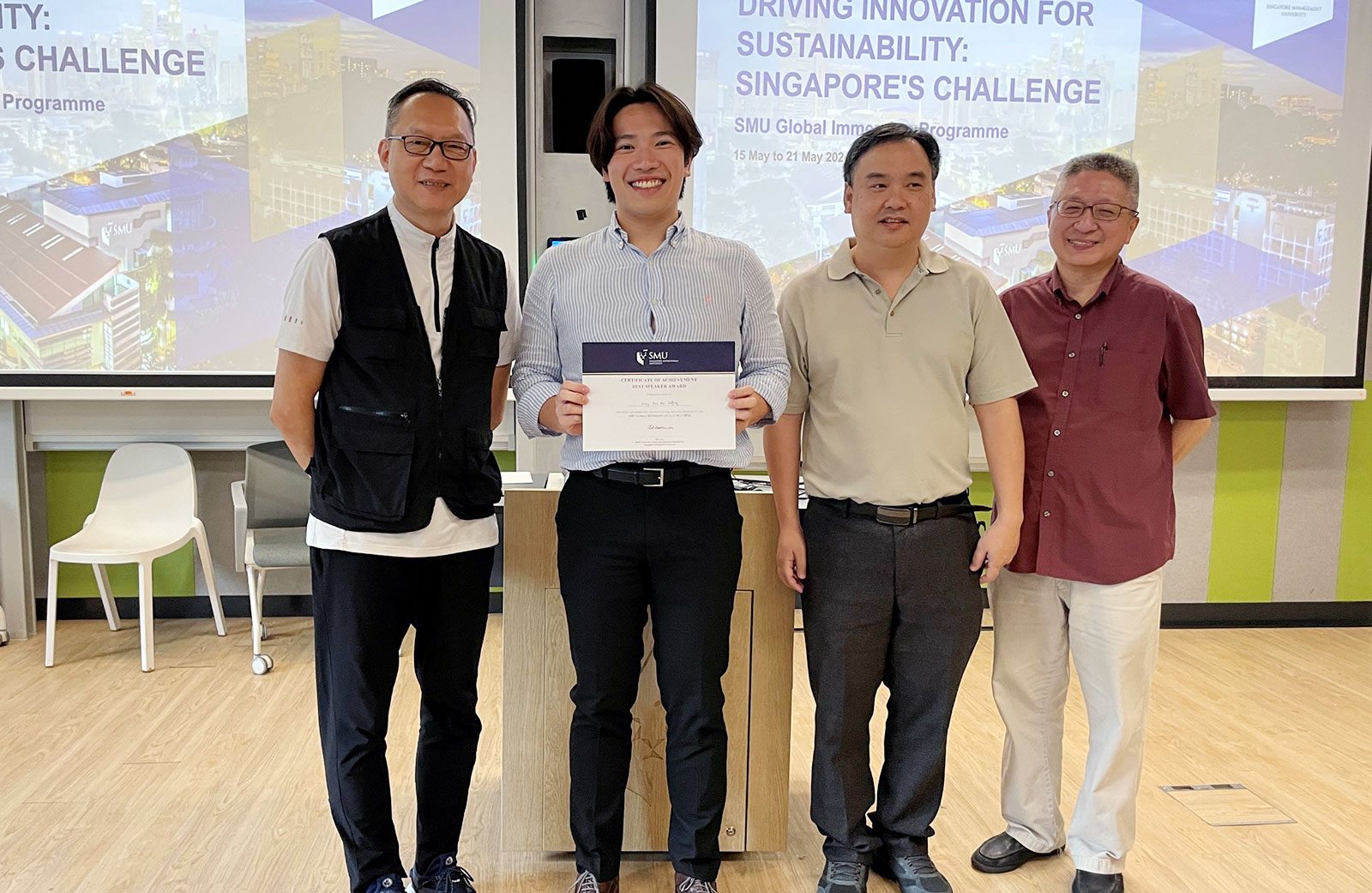 The Best Speaker: Jeffrey Wong Koon-kiu (second from left)