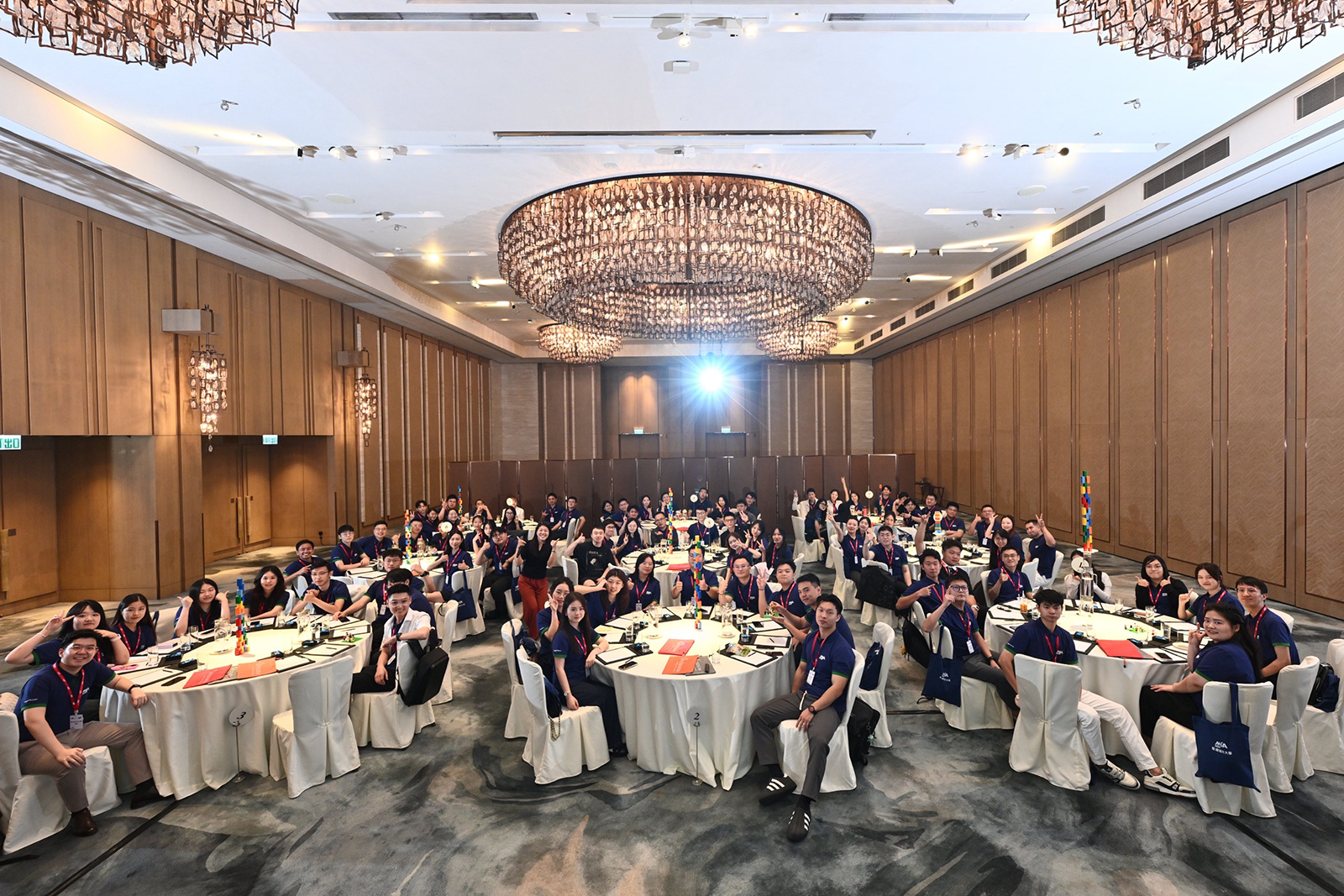 Students enjoy the ice-breaking sessions and team-building exercises on the first day of orientation.