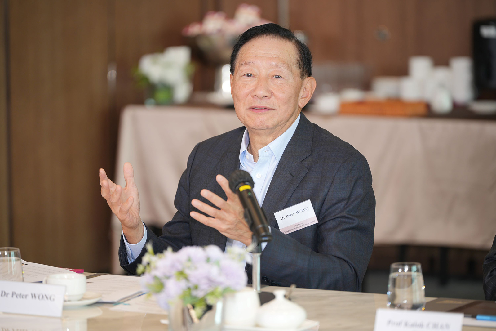 Dr Peter Wong, Chairman of the CIAB, gives his welcome remarks.
