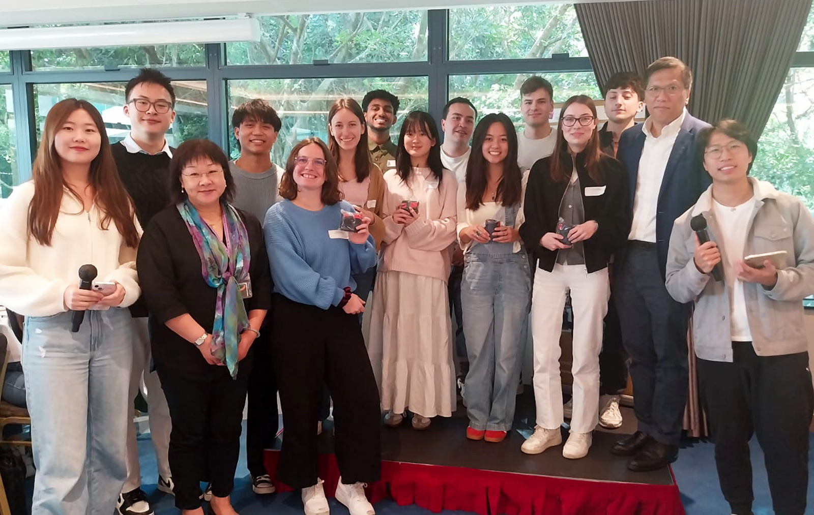 Capturing a moment of warmth and connection! Dean Kalok Chan (second from right) and Associate Dean (Internationalisation) Professor Mary Pang (second from left, front row) happily join the Exchange Student Club committee to welcome our new exchange students at a delightful luncheon.