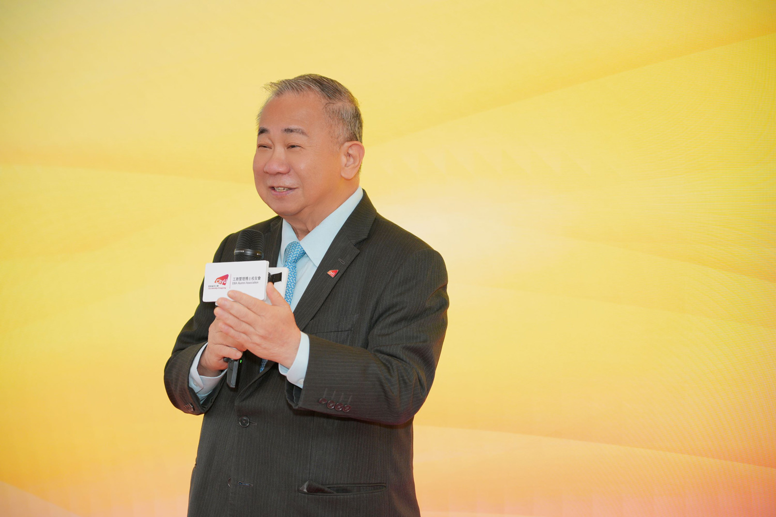 Professor Freddy Boey emphasises the importance of alumni networks during his opening remarks.