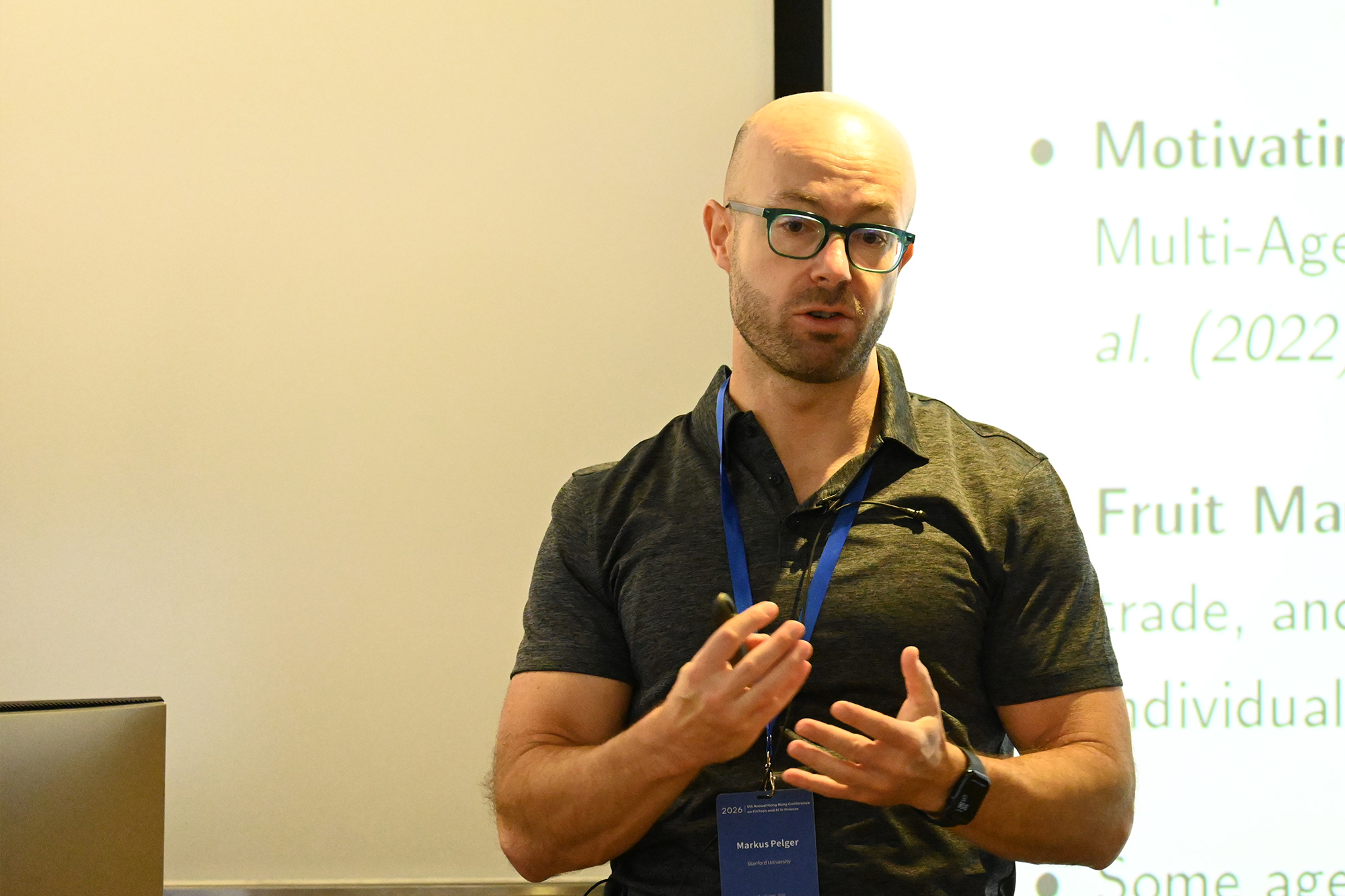 Professor Markus Pelger (Stanford University) shares his cutting-edge study, “Do AI Algorithmic Traders Lead to Market Instability? A Multi-Agent Reinforcement Learning Approach,” during his presentation on 15 June, sparking lively discussions on the future of AI-driven markets.