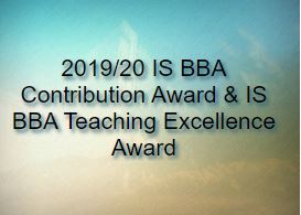 2019/20 IS BBA Contribution Award & IS BBA Teaching Excellence Award