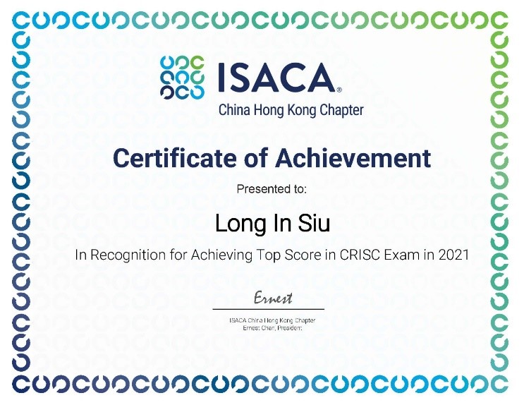 GBSM Alumnus on the Top Scorers List in CRISC Exam