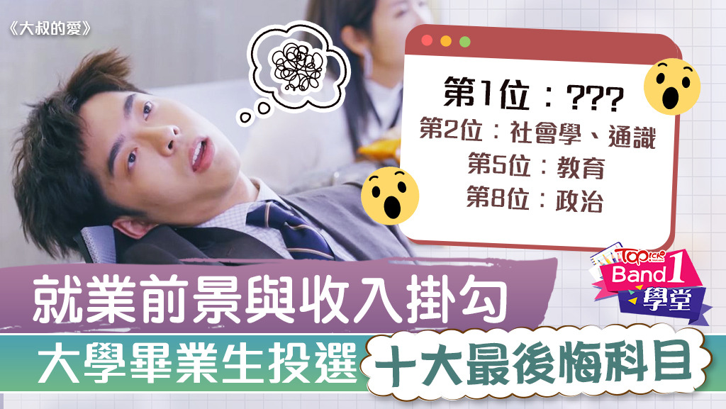 【大學選科】大學畢業生投選十大最後悔科目　第一位近9成人後悔嫌人工前景差