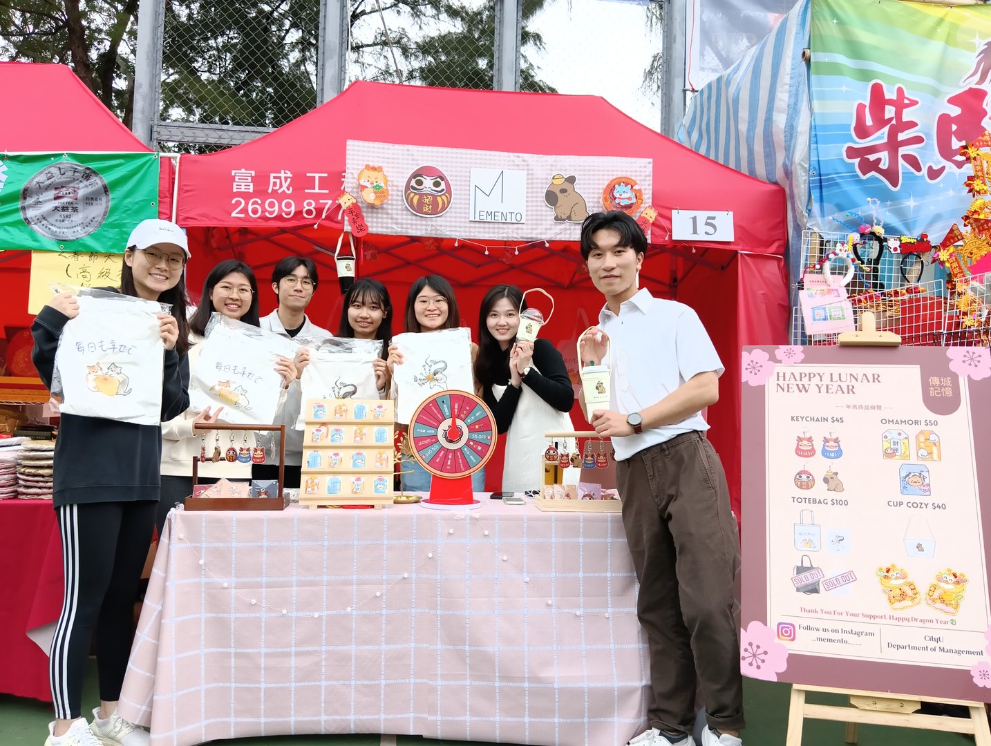 booth at the Chinese New Year Fair Night Market