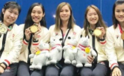 Ho Tze Lok and team win Women’s Squash Team gold medal at the 2018 Asian Games