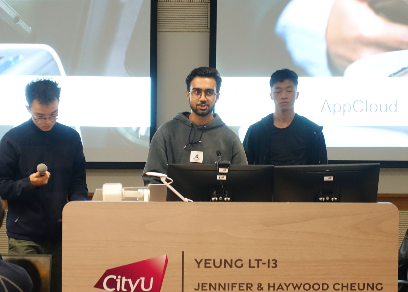 A student group presents their IPO roadshow pitch deck