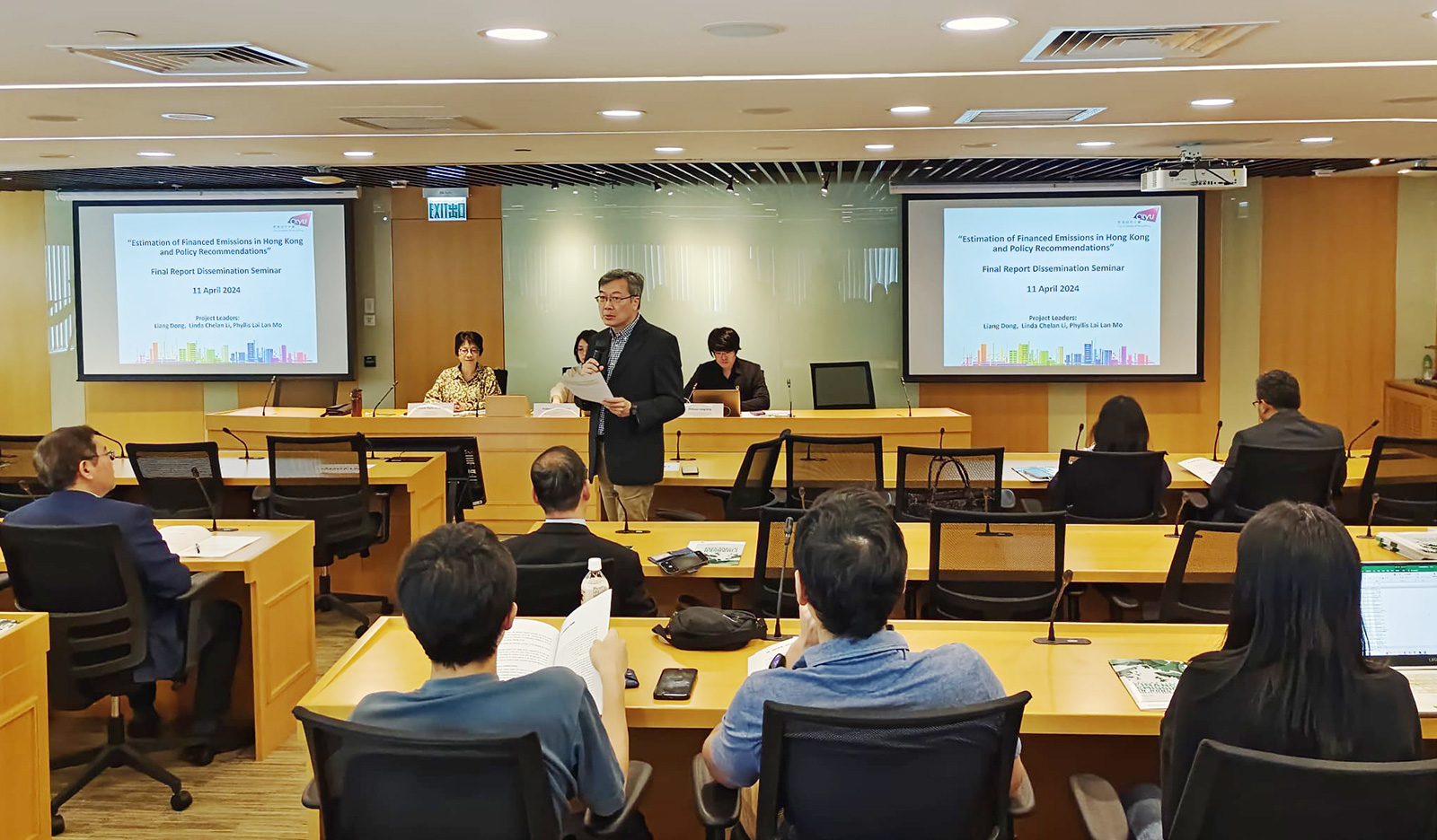 Professor Eddie Hui, Head of the Department of Public and International Affairs, gives a welcoming speech