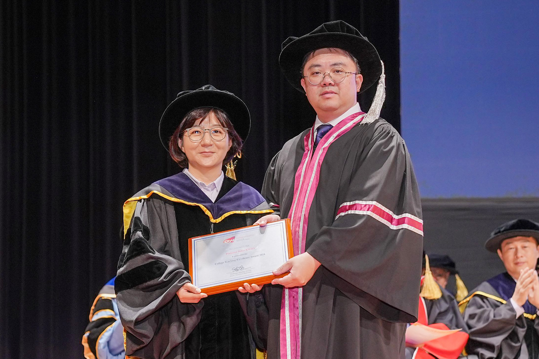 The recipient of College Teaching Excellence Award: Prof. Juhee Kwon (Department of Information Systems)
