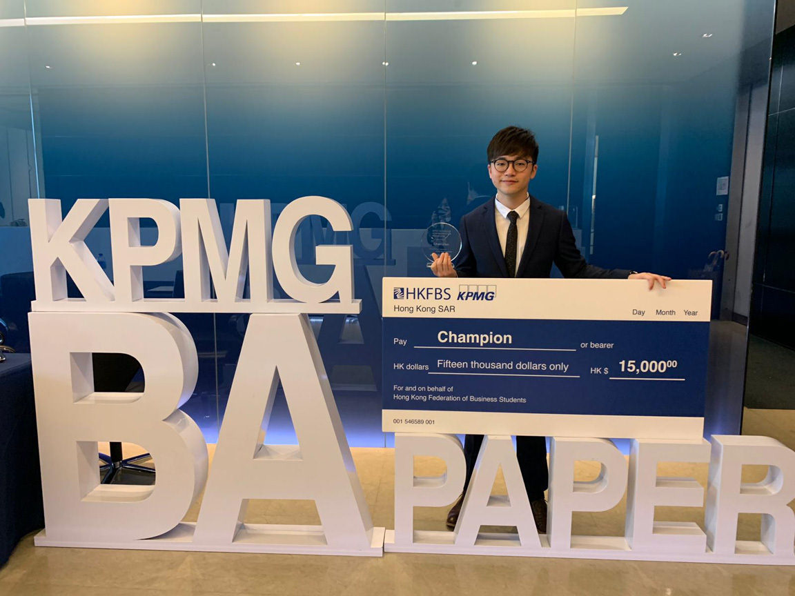 Finance student crowned champion in KPMG Business Administration Paper