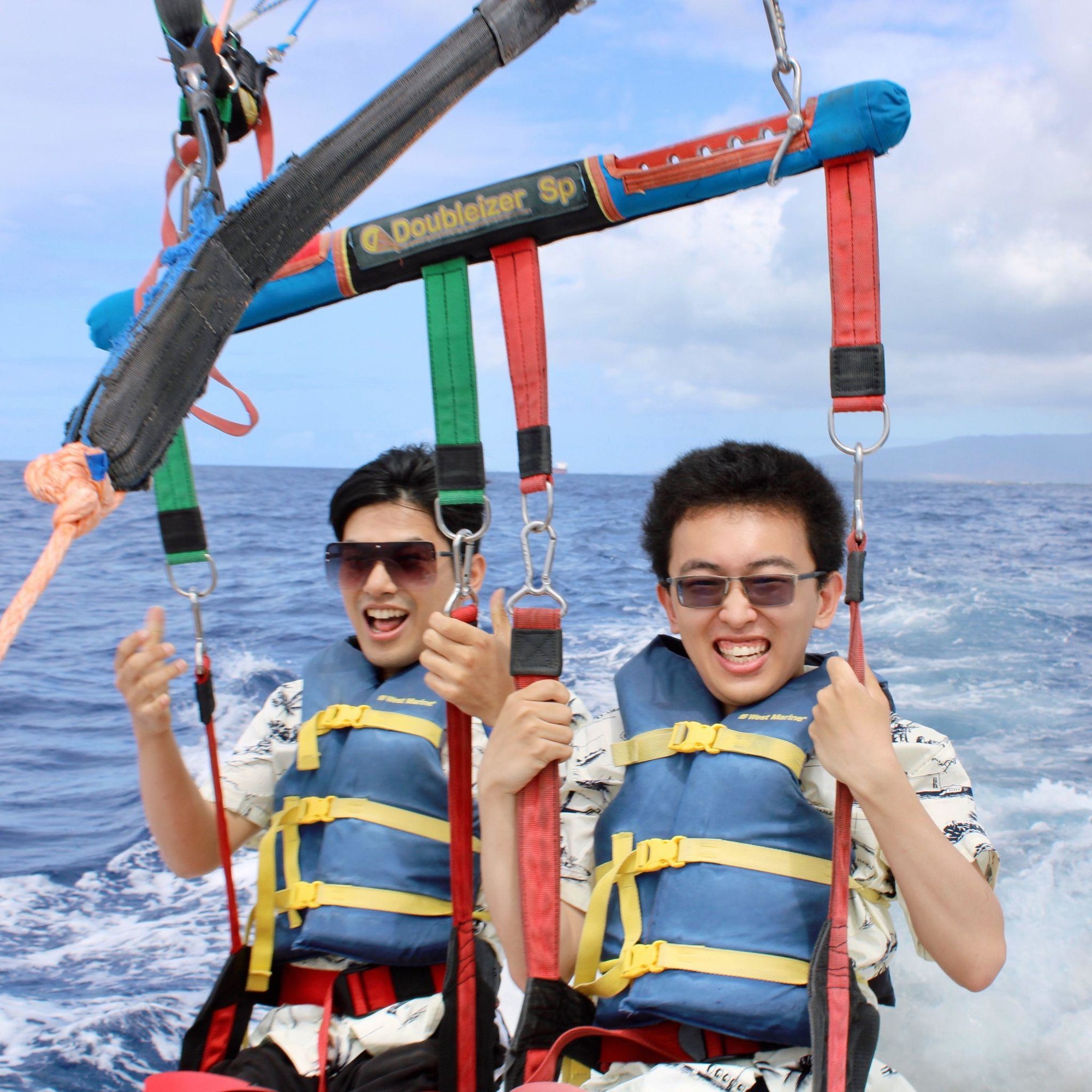 Be open and try new stuff! I was enjoying this exciting paragliding in Hawaii with my friend Sage.