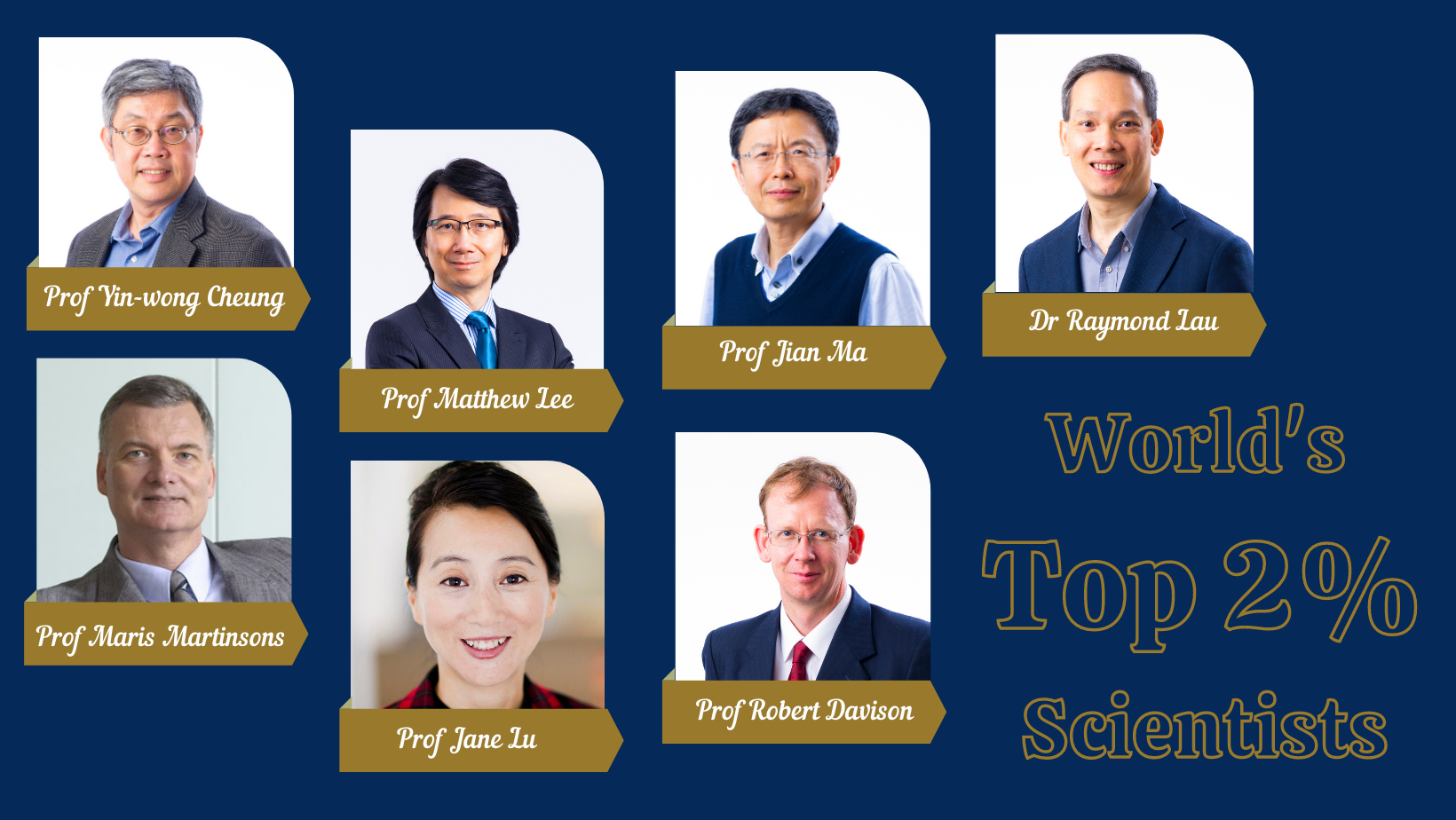 Seven CB faculty members listed the world’s top 2% scientists