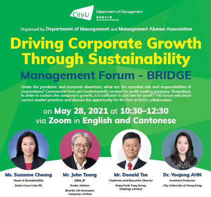 Distinguished speakers share insights on driving corporate growth through sustainability