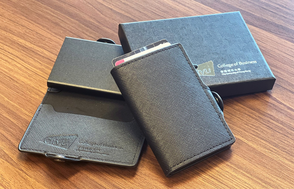 Leather Slide Mini Wallet with Anti-RFID/NFC Function