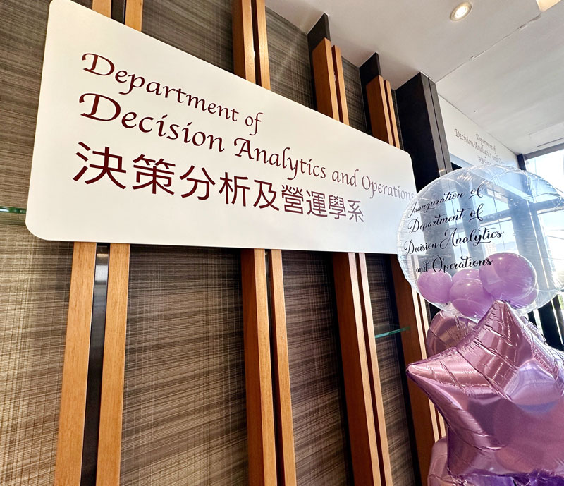 Inauguration ceremony marks new era for Department of Decision Analytics and Operations